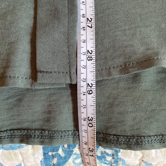 MISSLOOK sage color crinkled silky blouse never worn. Measurements in pics. - Picture 8 of 12